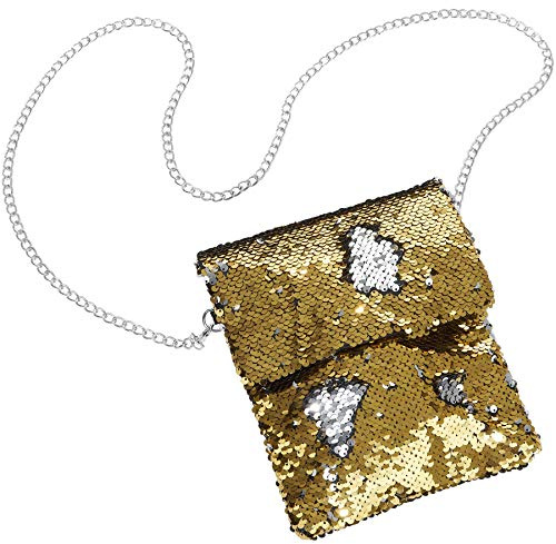 dressforfun Glitzer Pailletten Damen Handtasche, Taschen im Clutch Format, Handtasche Damen klein, als Party Zubehör, Dirndltasche Oktoberfest Accessoires, Abendkleid oder Halloween Kostüm