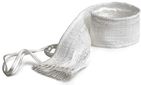 Fackelmann 3 x robuster Nylon-Beutel, weiß, zum Kochen von Kichererbsen, Hülsenfrüchten, Brühen und Abtropfen von Gemüse, widersteht bis zu 2 kg und 180 °C, 36,5 cm, 3 Stück