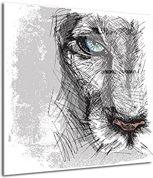 DECLINA – Tableau Mural Lion – Cadre Animalier Savane – Photo Murale Sur Verre Acrylique – Atelier Français – 30 x 30 cm