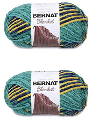 Bernat Filt Dorset garn – 2-pack med 300 g/10,5 oz – polyester – 6 superskrymmande – 220 meter – stickning/virkning