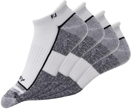 FootJoy Men's ProDry Roll Tab 2-Pack Socks, White, Fits Shoe Size 7-12