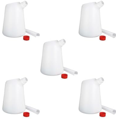 Öl-Messbecher mit Ausgießer, flexibler Ausgießer mit Deckel, für Auto, Reisen, 3 l, 5 Stück