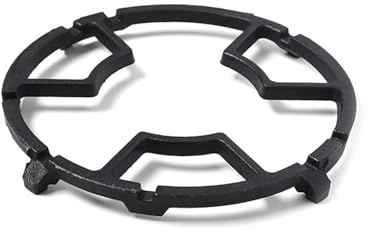 Spotact 2 Pcs Black Cast Iron Wok Support Ring Universal Stove Trivet Rack 17.5x17.5x1.7 cm Non Slip Cooktop Range Pan Support Stove Accessories for Kitchen Wok