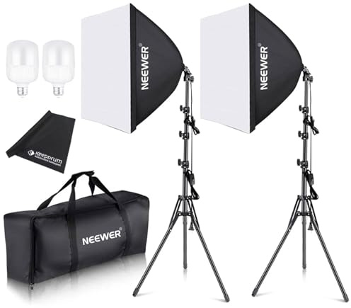 Neewer NK200 Dauerlicht Softbox Beleuchtungs-Set mit Mikrofasertuch