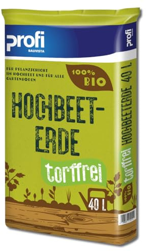 Bio Hochbeeterde 40 Ltr. torffrei Universal Gemüseerde Kompost Dünger Natur Erde Rindenhumus Holzfaser