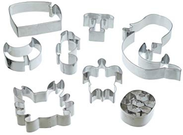 KitchenCraft Sweetly Does It 3D Cookie Cutter Set - Undersea Animal Biscuit Cutters, in Gift Box, Stainless Steel, 8 Pieces
