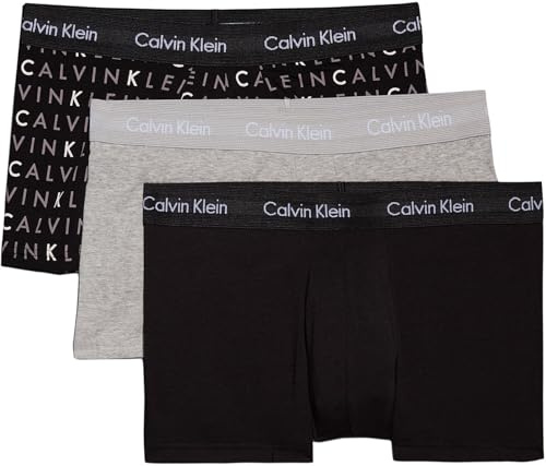 Calvin Klein Uomo Pantaloncini Boxer Vita Bassa Confezione da 3 Intimo, Multicolore (Black/Grey Heather/Subdued Logo), M