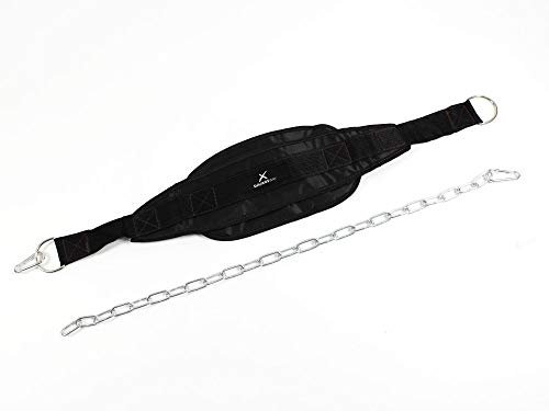 Gewichtgürtel Dip Gürtel SLAVIKOSWAY Training Calisthenics Nylon + Ketten 9010022 Fitness Gewichtheber Bodybuilding
