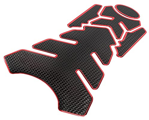 F FIERCE CYCLE Fuel Tank Protector PVC Rubber Pad Emblem Badge Sticker Red