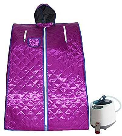 KOVFBRO Tienda de Sauna Sauna portátil en casa Sauna Sauna de Vapor residencial Personal 220V 4L 2000W (1,5 años de garantía) Púrpura