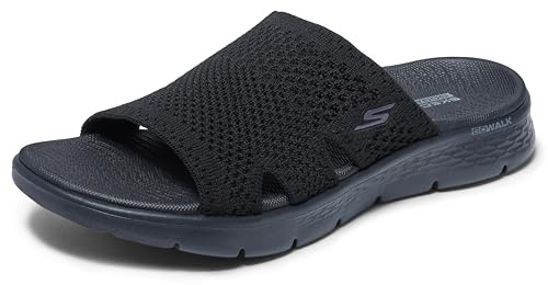 Skechers Women's GO Walk Flex Sandal ELATION, Black Textile, 7 UK
