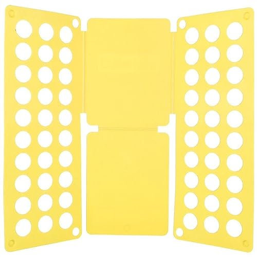 BORSAD Pliage Vetement Plieur De Vetement Planche A Plier Le Linge Adulte Plieuse Linge Enfant (Couleur : Jaune, Size : Adulte)