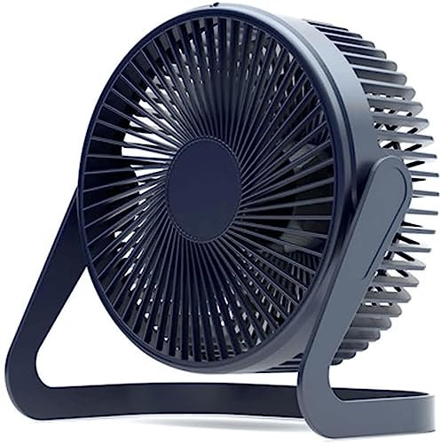 ZUMAHA Admirador Ventilador de Escritorio con Enchufe USB, Mini Ventilador con 5 aspas de Viento Grandes, Ventilador de Escritorio de ángulo Ajustable con rotación de 360° Útil