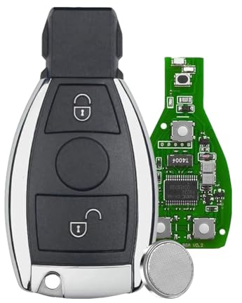 Porte-clés 2 boutons 433 MHz pour Mercedes Benz A E S G CLK SLK ML Class pour Mercedes W211 W221 W203 W204 clé W207 pour clé Mercedes BGA