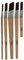 Coral 33749 Aspire 5 piece Slant Lining Fitch Paint Brush set Professional Firm Profile for Fast Accurate Detail Ultra-Smooth Finish with Emulsion or Gloss FSC Wood 0.25, 0.5, 0.75, 1, 0.5 Stubby