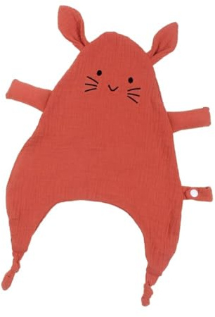 ISAKEN Schmusetuch Katze, Baby Schnuffeltuch Musselin 100% Baumwolle Lätzchen Babydecke Baby Geschenk zur Geburt Neugeborene Babys Junge & Mädchen