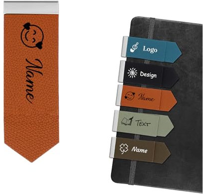 Lesezeichen Metall Leder,Lustige Lesezeichen Vintage personalisiert,Personalisiertes Geschenke für Frauen Buchliebhaber Freunde,Ideal für Weihnachten und Geburtstags(Rot)