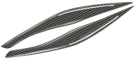 JINFOLI 2x Auto-Scheinwerfer-Augenlid-Augenbrauen-Abdeckung ABS-Dekorationsblenden aus Kohlefaser, for BMW, for E90 E91 3Series 328i 335i 2006-2012 Augenbrauen