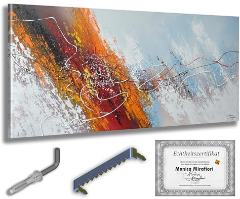 Monica Mirafiori I 100% HANDGEMALT I Gemälde Abstract 100x50cm | Leinwand Acrylbild I Moderne Kunst I Kunstbilder