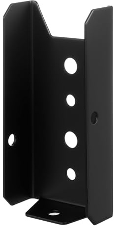 AOKLIT 20 Pack 2x4 Fence Brackets for Wood Rail, Thickness 1mm | Black Deck Railing Brackets for 2” X 4” Wood Post, Thickness 1mm(18 Gauge) Fence Bracket, Screws Not Included