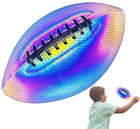 Im Dunkeln leuchtender Ball, beleuchteter Fußball - America Football Leuchtender Fußball,Trainingsball-Fußballspielzeug, Sportspielzeug, reflektierender Fußball, Spiele im Freien, leuchtende Bälle
