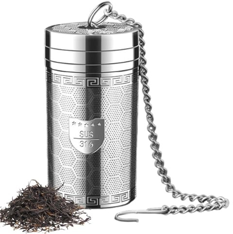 Uovo da tè per tè sfuso, infusore da tè in acciaio inox per tè sfuso, rete extra fine, filtro da tè, filtro da tè, filtro da tè con gancio allungato per preparare tè e spezie