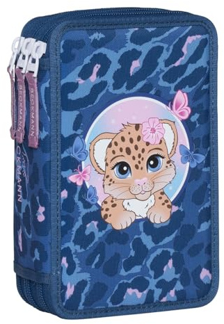 BECKMANN 3-Fold Pencil Case Cheeta
