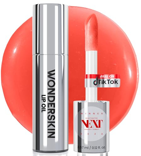 Sérum Huile Lip Rehab Wonderskin - Huile à lèvres teintée pour femmes, Hydratante, Nourrissante et Non-collante, Teint rouge vif pour lèvres sèches (Flirt)