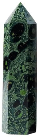 Malachite Stone, Column Malachite Energy Crystal Stones, Energy Balancing Gem Desk Accessories, Tabletop Ornaments Calming for Living Room Bedroom