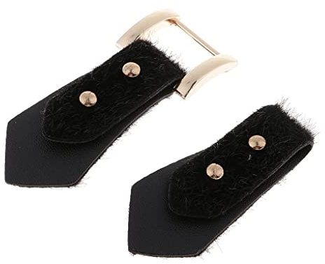 Leder-Knebelknöpfe mit Metallhaken, Dufflecoat-Verschlüsse, Schwarz