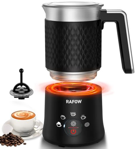 Milk Frother Electric 5 in 1 - Automatic Milk Frothers 300ml Large Capacity Split Milk Steamer Silent Operation Milk Heater and Warmer Hot & Cold Milk Foamer Dishwasher Safe for Latte Coffee Chocolate