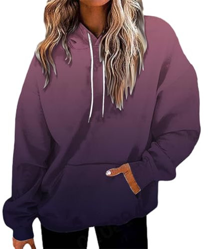 womens sweatshirt,Hoodies for Women UK Oversized Sweatshirts Long Sleeve Shirts Cute Loose Y2K Clothes Fall Pullover Top Holiday Clothes Festival Outfits Athletic Wear Activewear,M