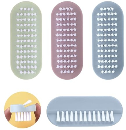 4 PCS Nail Brushes, Hand Nail Brush Two Sided Cleaning, HIPS Brushes for Cleaning Nails, Nail Scrubbing Brush for Women, Men, Kids and Daily Use