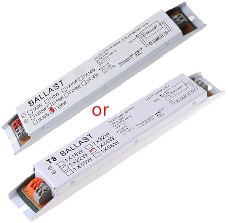 balasto electrónico 220-240V AC 2x18W/2x30W/2x58W/2x36W/1x36W balasto electrónico T8 de amplio voltaje, balastos de lámpara fluorescente, envío directo(1x36W)