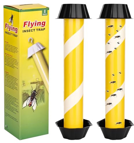 Trendecor 2 pièces Piège à Mouches des Fruits Grands pièges à Mouches pour l'intérieur et l'extérieu, Modèle Suspendu Attrape Moucherons Cuisine pour Maison Jardin [Remède Naturel et sans Insecticide]