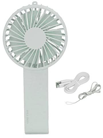 EOJDDPA Mini ventilador de mano plegable, portátil, recargable por USB, para uso en interiores y exteriores, para viajes en casa y oficina (Verde)