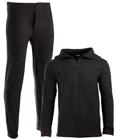 Mil-Tec Thermofleece Unterwäsche Set • Thermounterwäsche Herren • Thermounterhemd + Thermohose • Outdoor Unterwäsche Männer • Funktionsunterwäsche