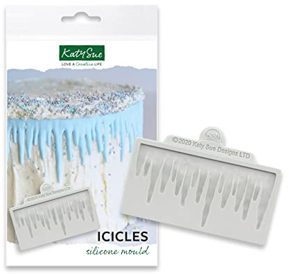Katy Sue Designs CE0113 Icicles Silicone Mould Eiszapfen Silikonform, Silikon, grau