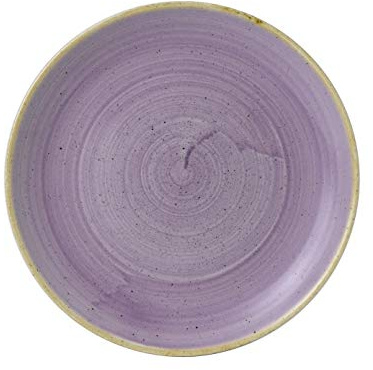 Churchill Stonecast -Coupe Plate Teller- HANDGEFERTIGES Keramik & ABSOLUT ROBUST Durchmesser: Ø 21,7cm, MIKROWELLENGEEIGNET & EXTREM PRAKTISCH, Farbe auswählbar (Lavender)