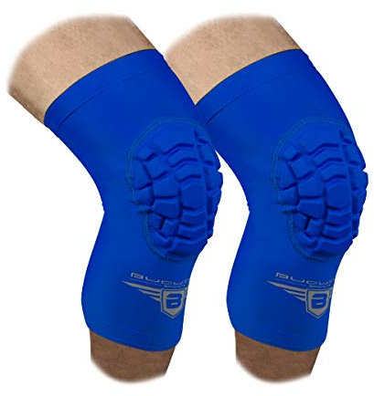 Bucwild Sports Compression Knee Pads for Basketball Volleyball Wrestling - Youth/Kids & Adult Sizes