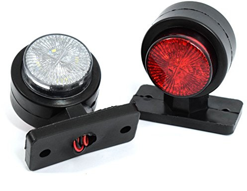 MGF 2 x LED LKW Begrenzungsleuchten Positionsleuchten Anhänger Rot Weiß 12V 24V 2 Farbe