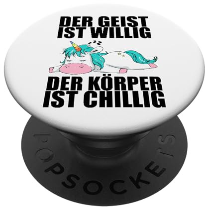 PopSockets Lustige Sprüche Einhorn Mitarbeiterin Arbeitskollege Büro PopSockets PopGrip: Ausziehbarer Sockel und Griff für Handys/Tablets mit Tauschbarem Top