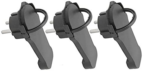 3 Stück (!!) schwarze Winkelstecker extraflach/für Leitungen 3x 1,0 mm² oder 1,5 mm² / IP20 Innenbereich/Schuko-Stecker/Flachstecker ideal hinter Möbel. WeBaSo Spar-Pack WSP3x60-FlStsw