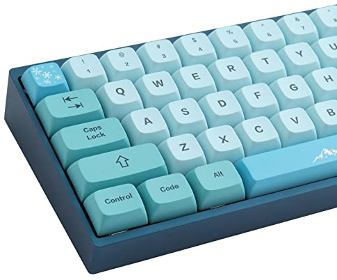 Hyekic PBT XDA Keycaps - 123-Key Dye-Sublimation Iceberg Set for ANSI Layout MX Keys Mechanical Keyboard