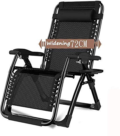 Patio Chairs Reclining Sun Loungers Zero Gravity Chaise Lounges Outdoor Garden Rocking Deck Chair for Beach Camping Support 440lbs (Color : Without Cushions) Happy