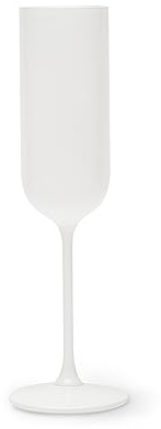 Excelsa Nordic Lot de 6 flûtes blanches, verre pulvérisé, capacité 210 ml.