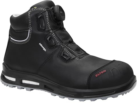 ELTEN Unisex Reaction XXT Pro BOA Mid ESD S3S säkerhetsstövlar, 39 EU, svart, 39 EU