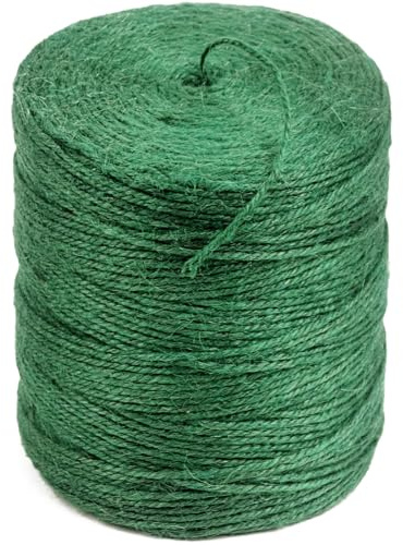 PerkHomy Garden Twine Strong Natural Jute 800 Feet Long Green Twine for Gardening Tomato Climbing Plant Tie Floristry Crafts Gift Wrapping Packing Decor (Green 2mm * 800feet)