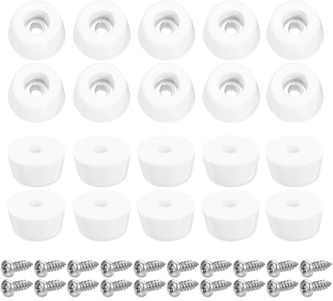 QUARKZMAN 20pz Piedini in Gomma, 8mm H x 15mm L Pads Rotondi con Rondella e Viti