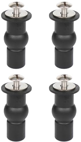 4 Pezzi Accessori per Sedile Wc, Viti Ad Espansione E Dispositivi di Fissaggio, Viti di Ricambio per Kit di Parti del Sedile Wc, Viti Cerniera Sedile Wc Per Foro Cieco Wc Bagno (Nero)